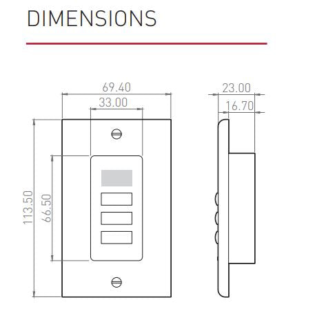 Celtic RF Wireless Wall Switch - Single Channel